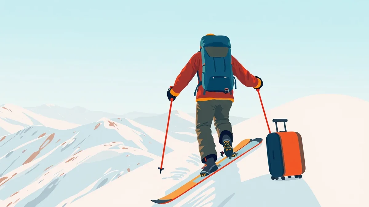 Lyžiari na upravenej zjazdovke v talianskych Dolomitoch počas slnečného dňa
