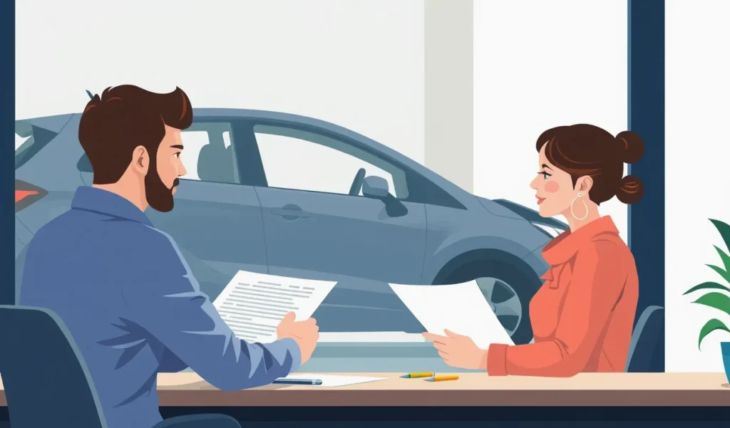Podpis zmluvy o financovaní a poistení motorového vozidla v klientskom centre