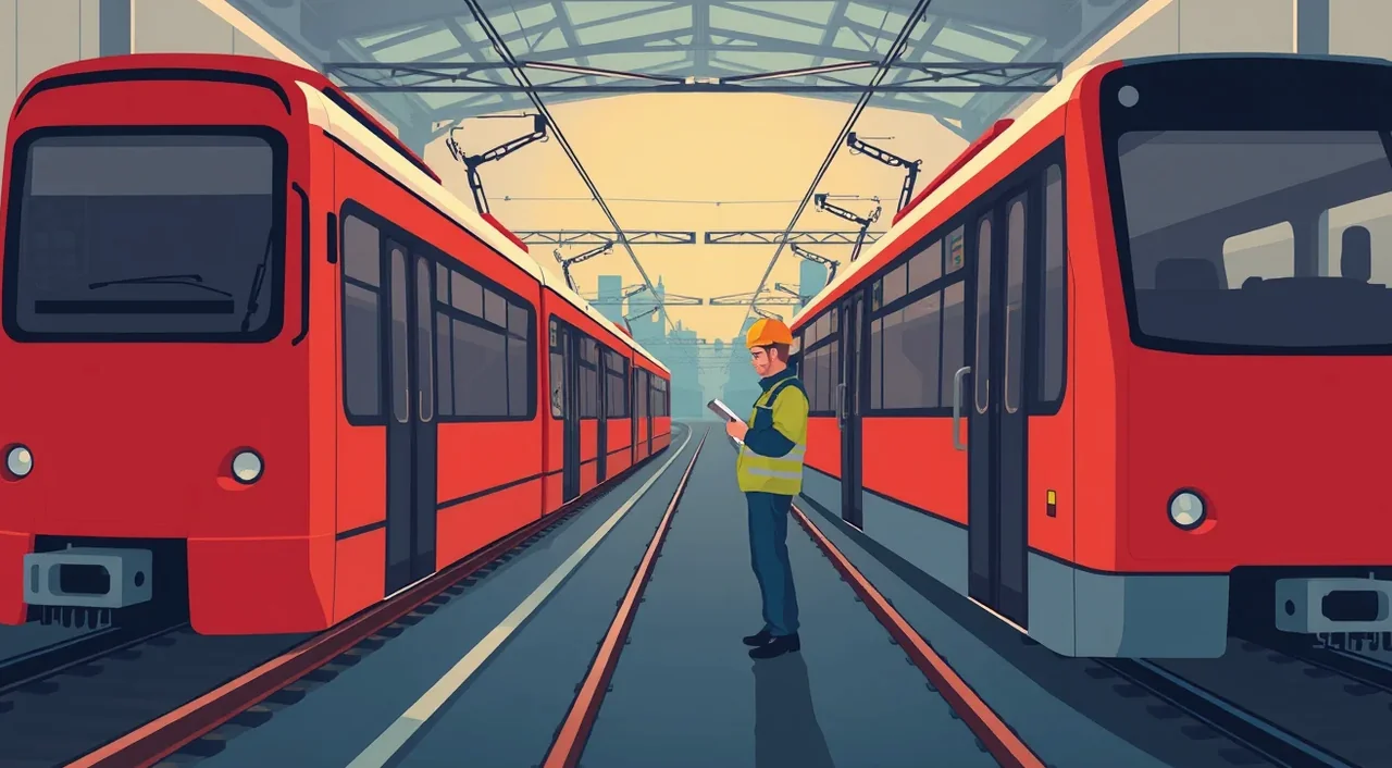 Vodič autobusu kontroluje poškodený nárazník pri obrubníku nástupného ostrovčeka