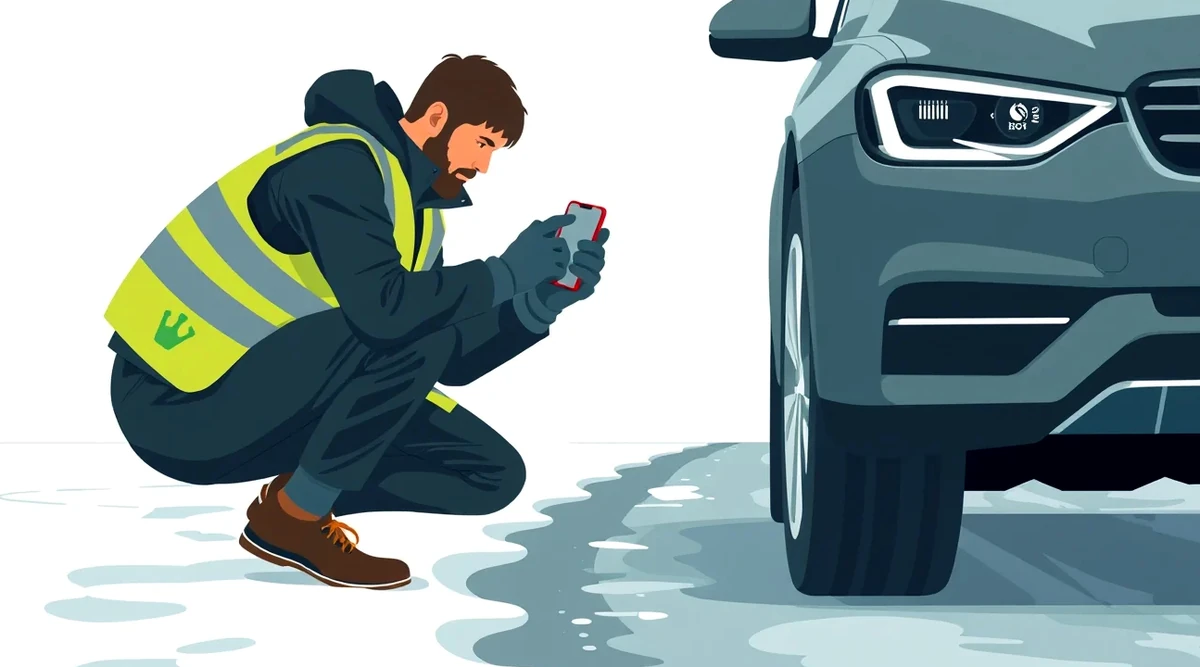 Pracovník pneuservisu montuje vyvážené zimné koleso na nápravu automobilu