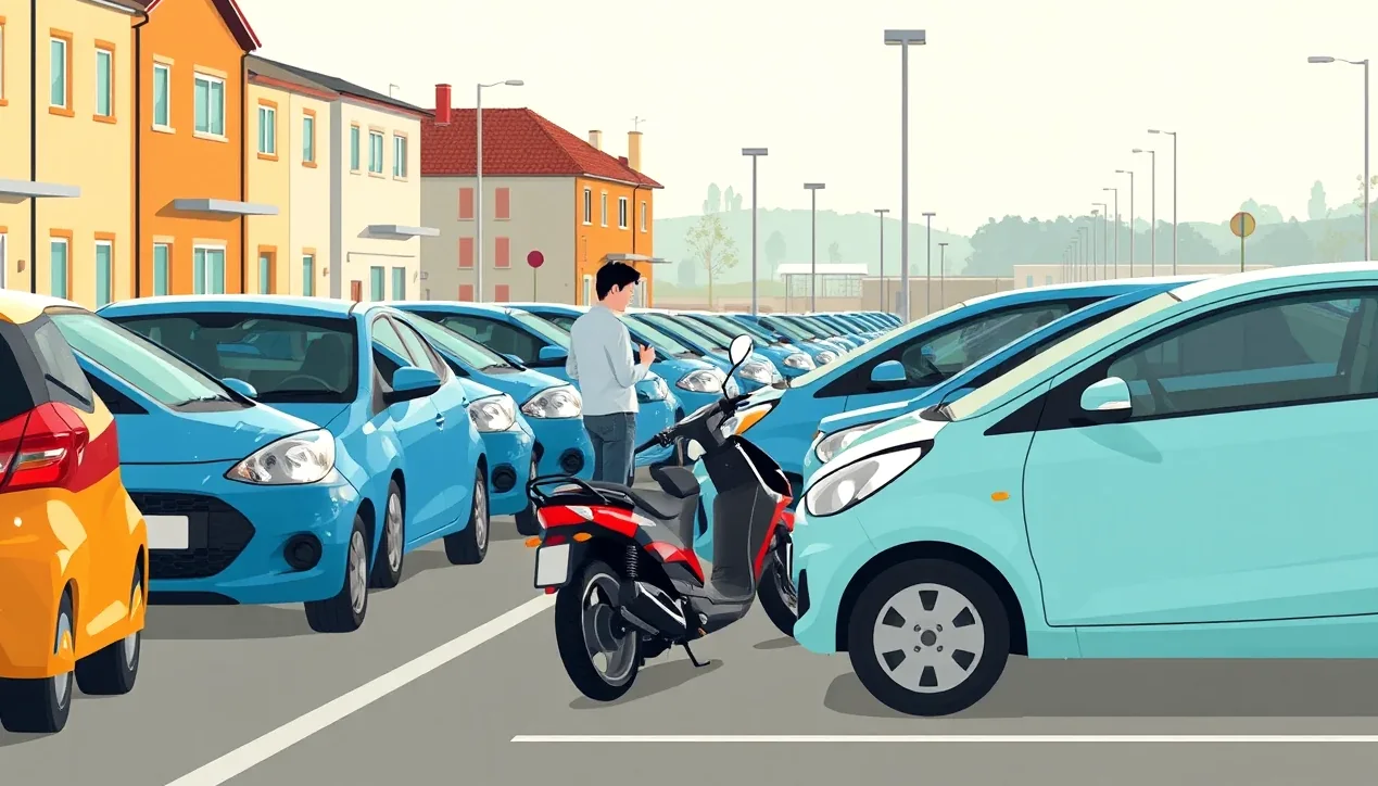 Detail poškodeného blatníka auta po menšej dopravnej nehode v meste