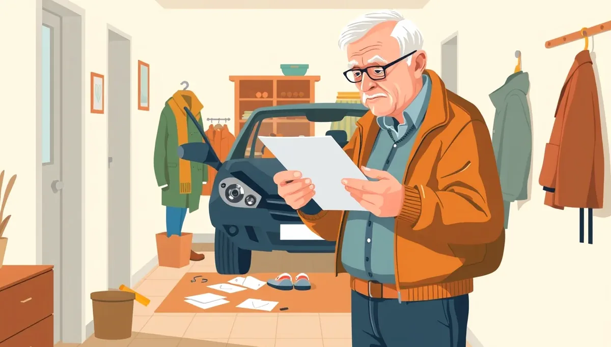 Detail poškodeného automobilu po dopravnej nehode pred obhliadkou likvidátorom