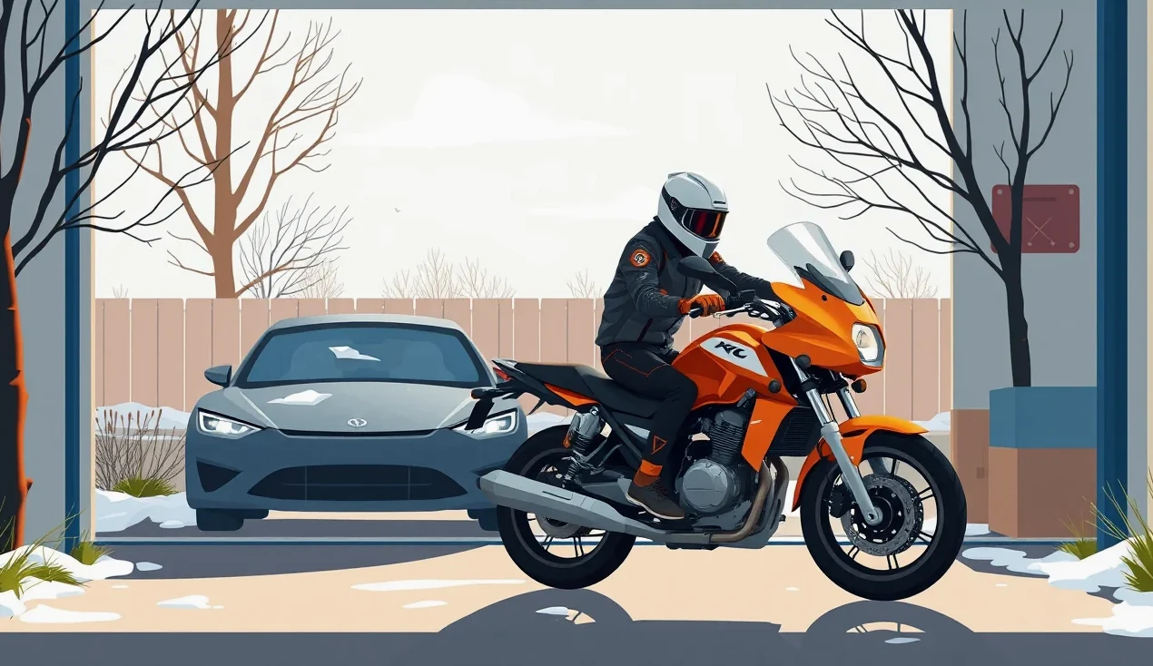 Detail historického veteránskeho motocykla s chrómovanými prvkami v garáži