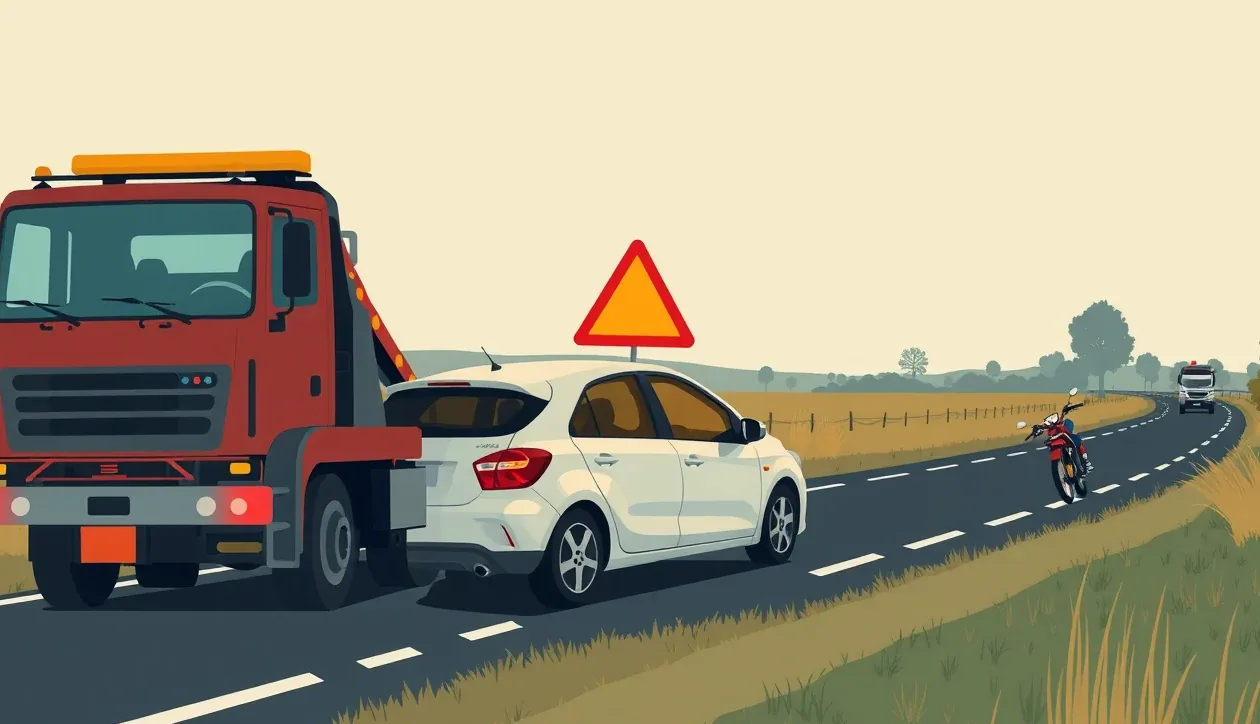 Policajná hliadka kontrolujúca platnosť dokladov a zelenej karty na ceste