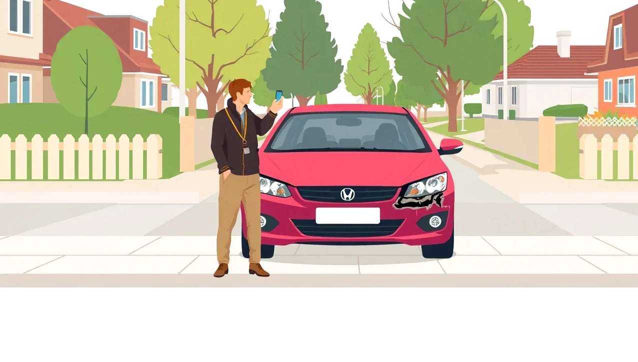 Osobné auto s pripojeným prívesným vozíkom zaparkované pri ceste