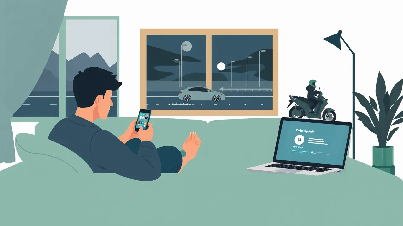 Senzory a radar v prednom nárazníku moderného vozidla s autonómnym riadením
